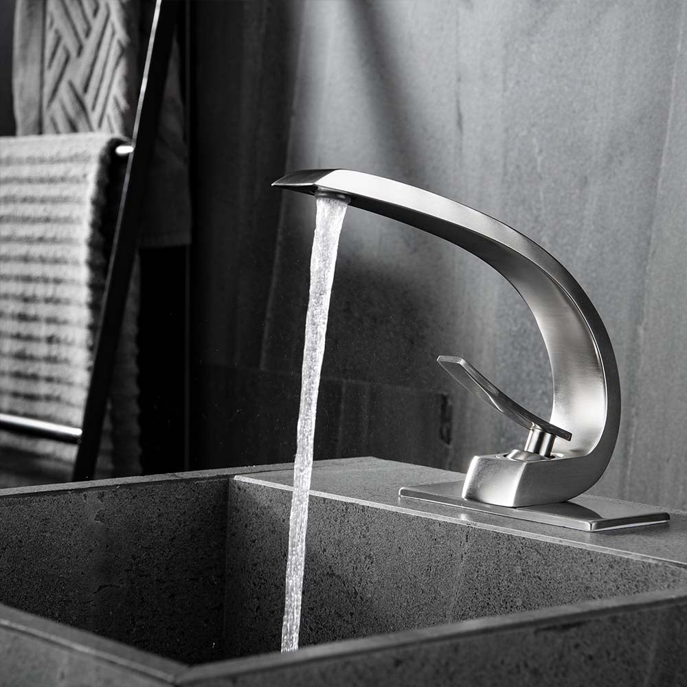Effortless Elegance: Single Hole Bathroom Sink Faucet with 6-inch Deck Plate