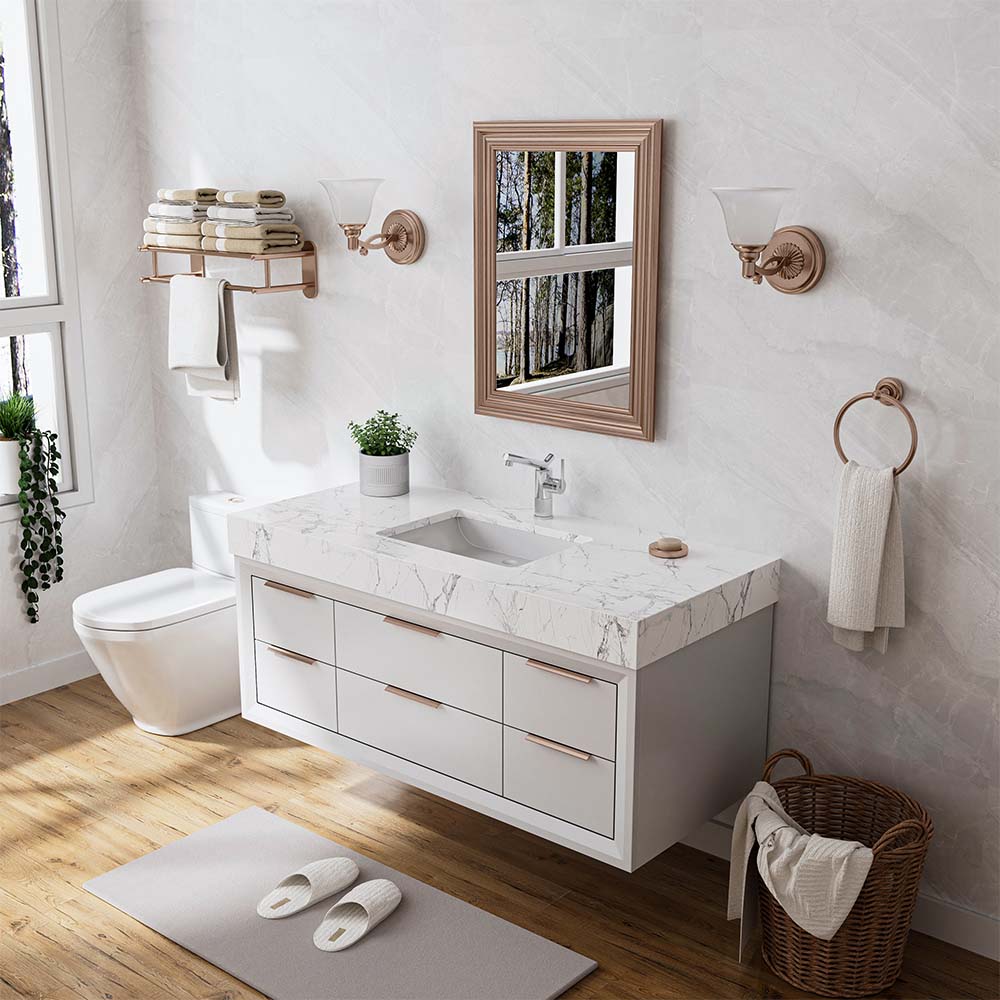 Modern Brass Bathroom Faucet With Sleek Single Handle Design