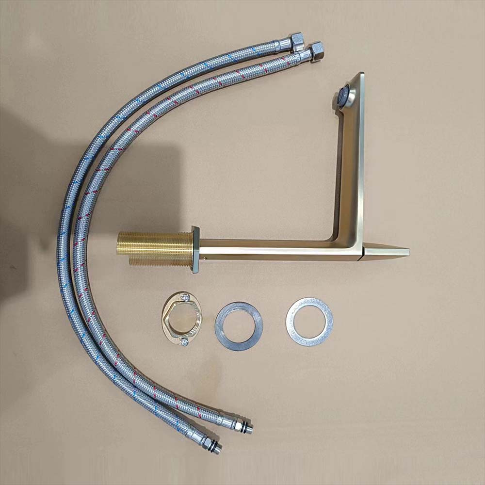 Modern Brushed Gold Bathroom Faucet with Sleek Single Handle Design