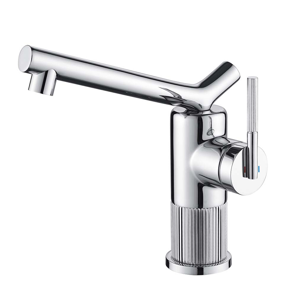 Modern Brass Bathroom Faucet With Sleek Single Handle Design