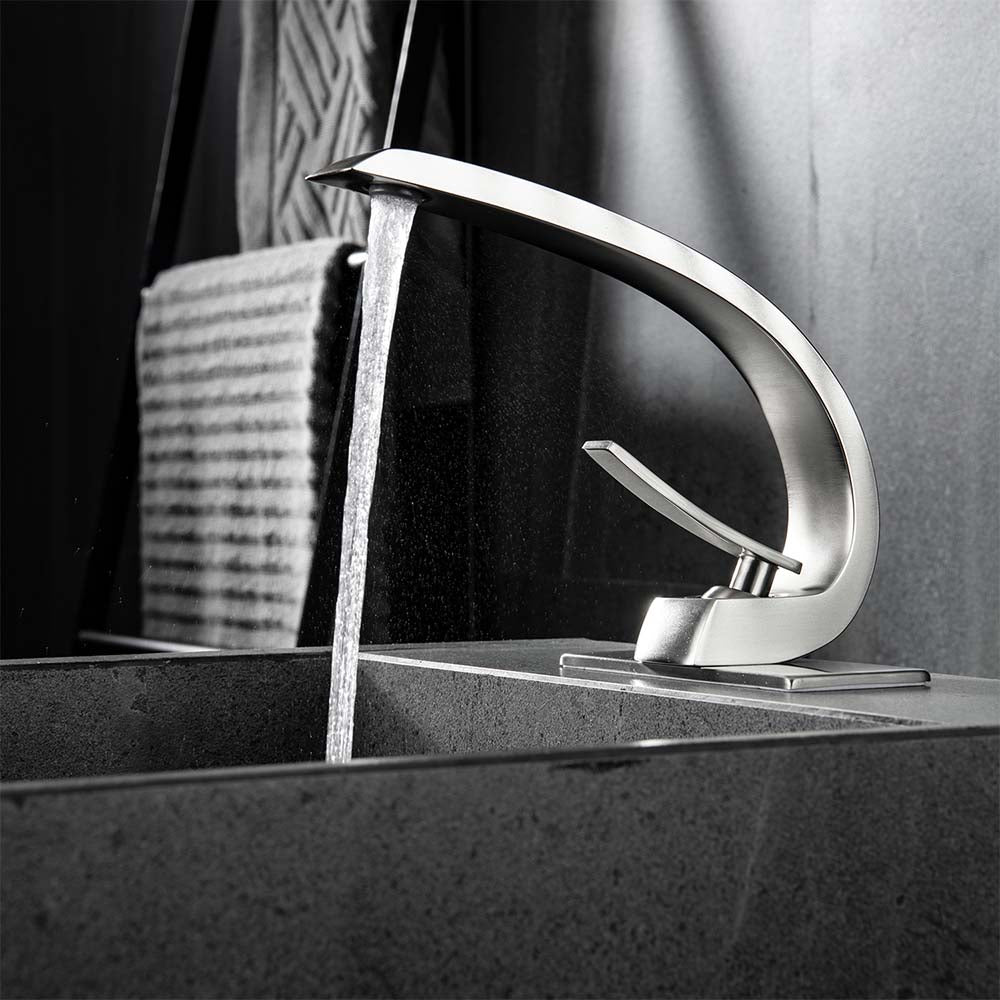 Effortless Elegance: Single Hole Bathroom Sink Faucet with 6-inch Deck Plate