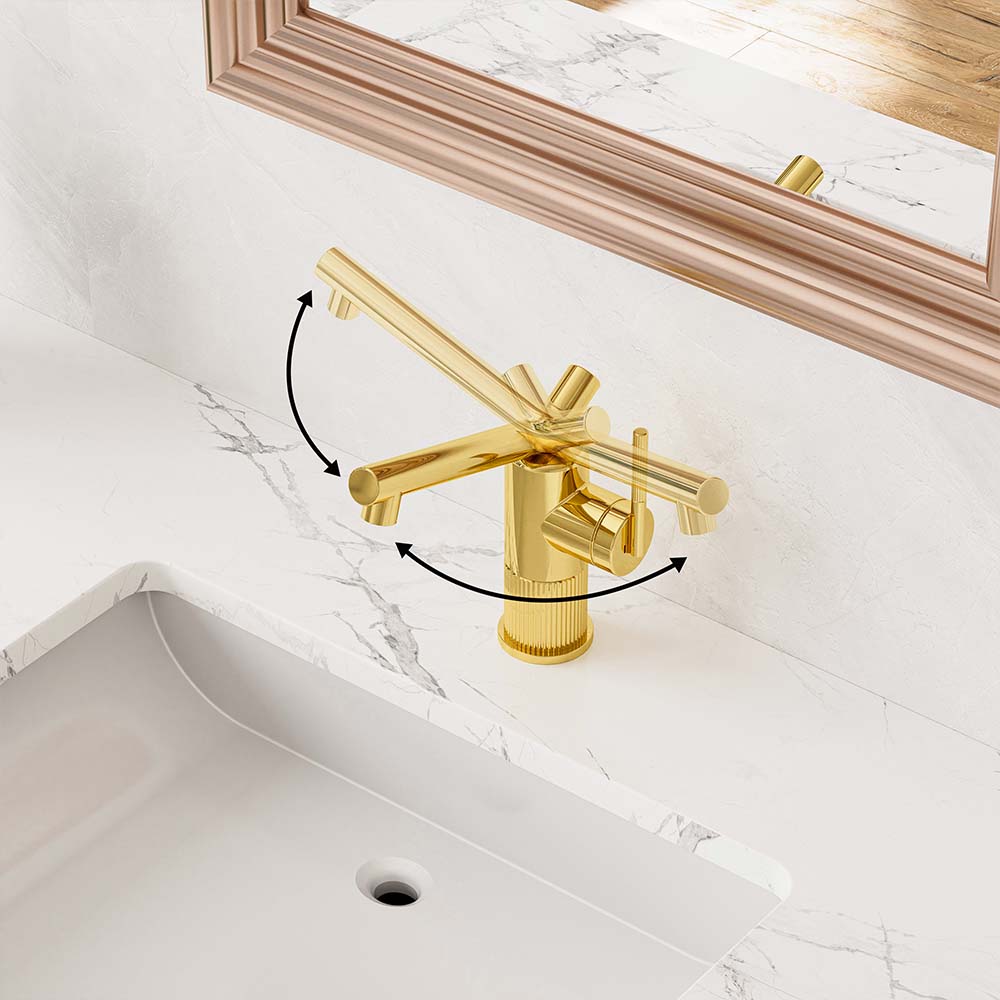 Modern Brass Bathroom Faucet With Sleek Single Handle Design