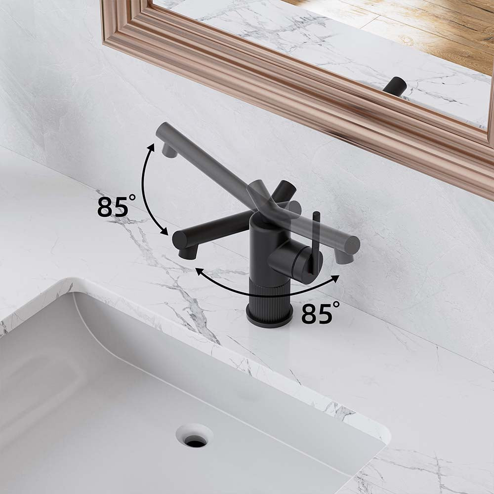 Modern Brass Bathroom Faucet With Sleek Single Handle Design