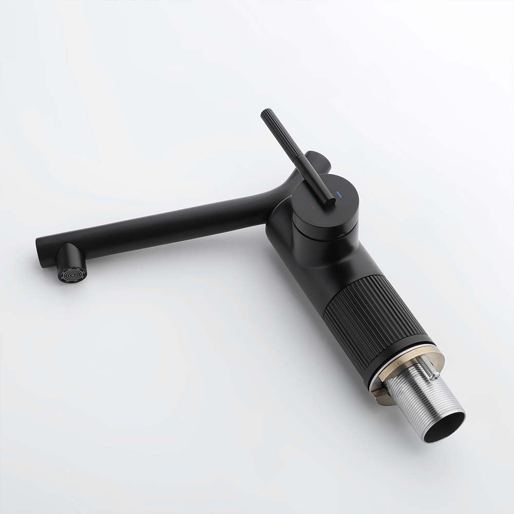 Modern Brass Bathroom Faucet With Sleek Single Handle Design