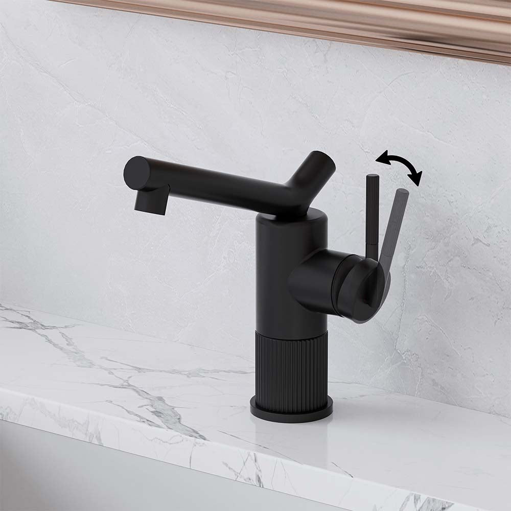 Modern Brass Bathroom Faucet With Sleek Single Handle Design