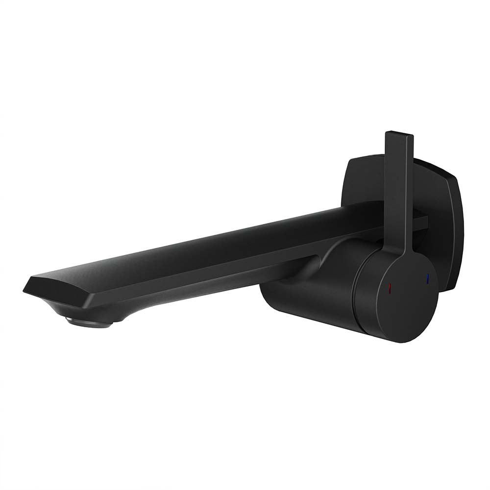 Modern Wall Mounted Single Handle Sink Faucet With Black & Rose Golden