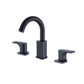 Solid Brass Round 3-Hole Two-Handle Cold Hot Bathroom Faucet