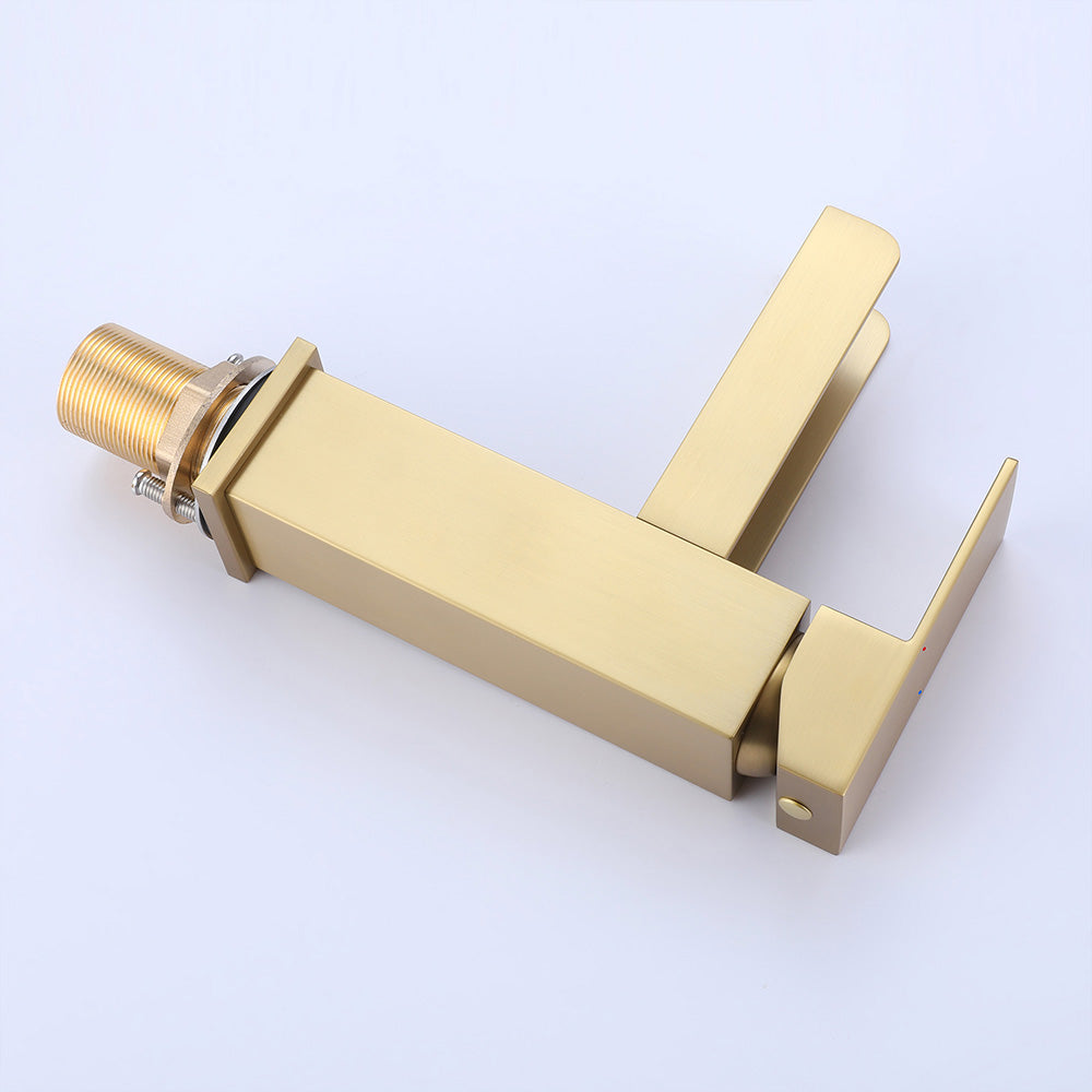 Elegant Waterfall Single-Hole Bathroom Faucet with Included Deck Plate