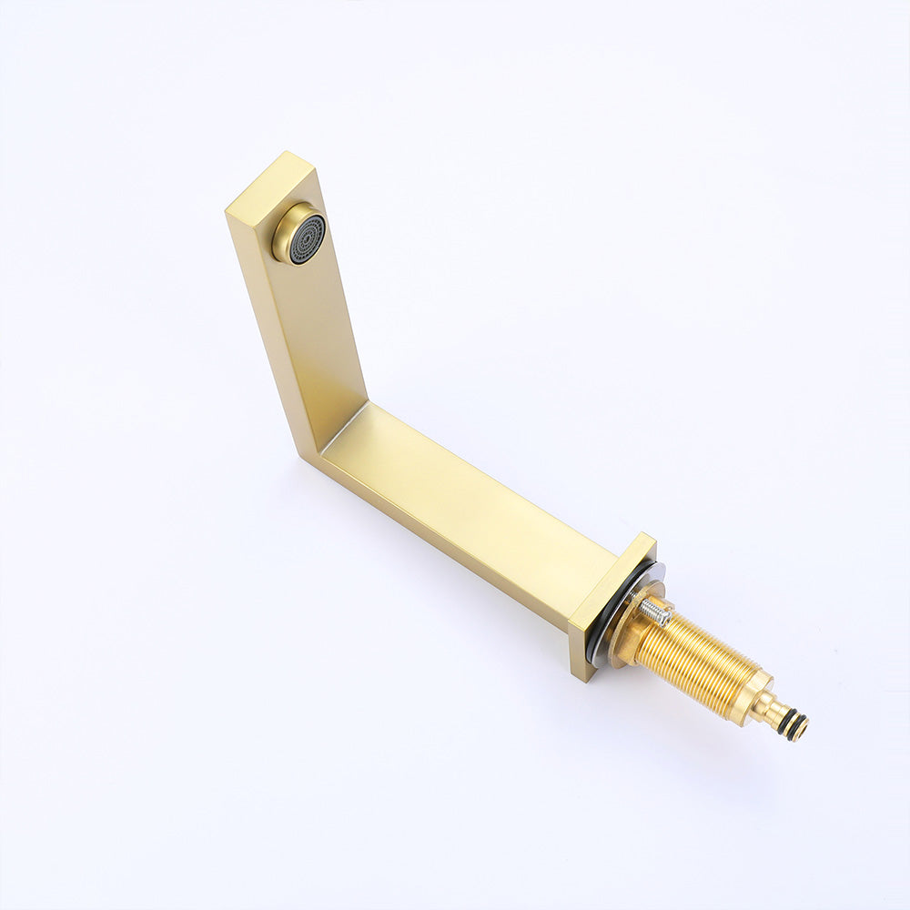 Widespread Dual Handle Deck Mount Bathroom Faucet