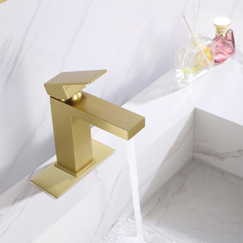 Simplicity and Versatility: Single Hole Bathroom Sink Faucet with 6" Deck Plate