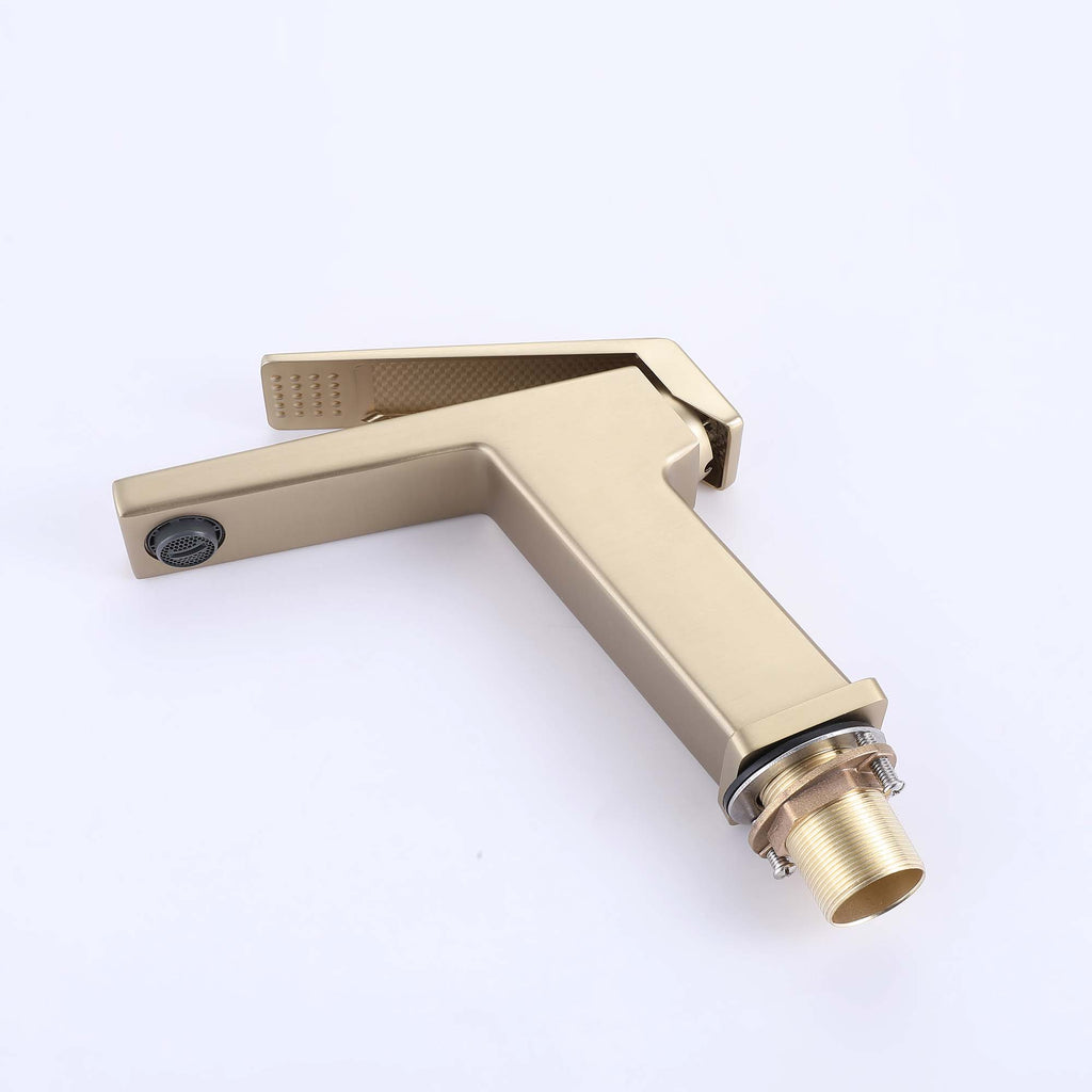 Deck Mounted Single Handle Bathroom Faucet, Single Hole