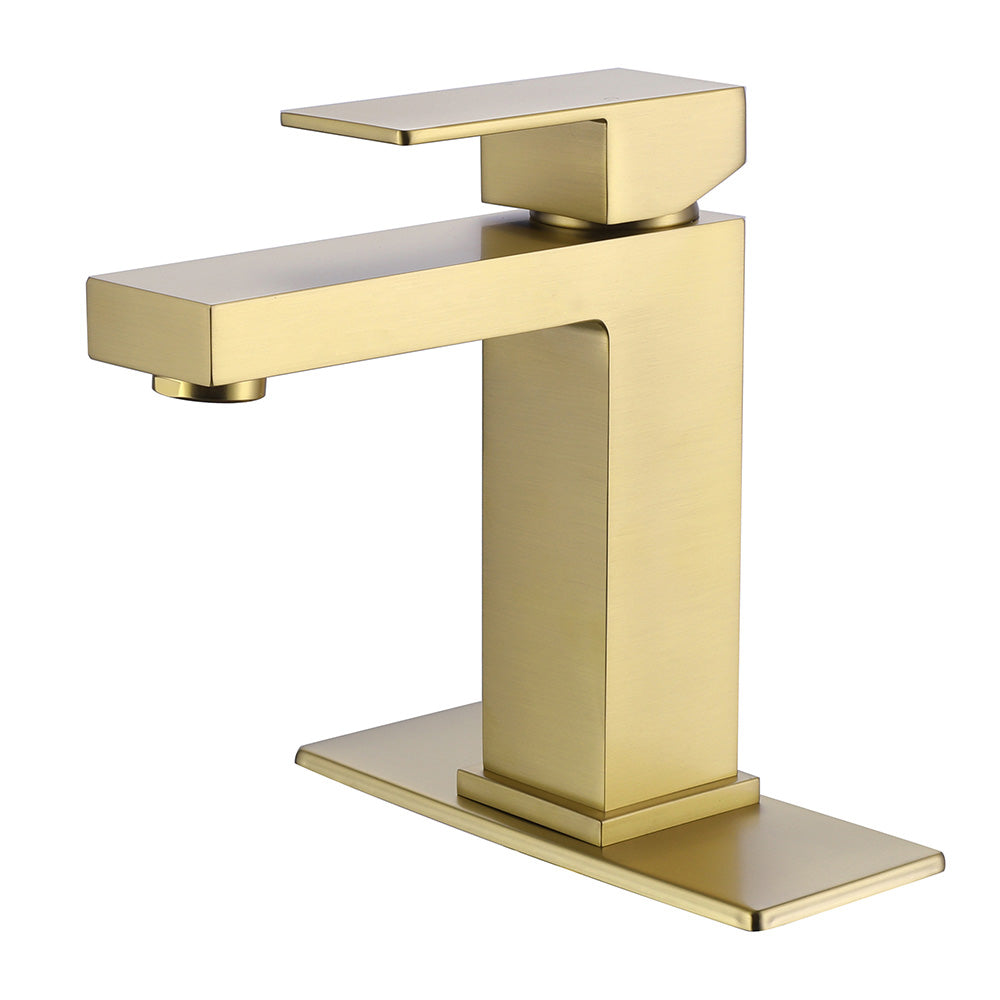 Simplicity and Versatility: Single Hole Bathroom Sink Faucet with 6" Deck Plate