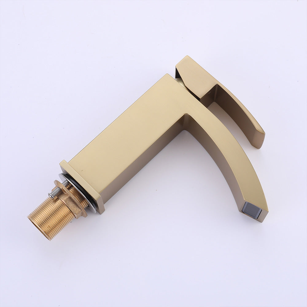 Modland Deck Mounted Single Hole Bathroom Gold Faucet