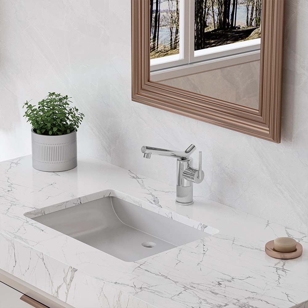 Modern Brass Bathroom Faucet With Sleek Single Handle Design