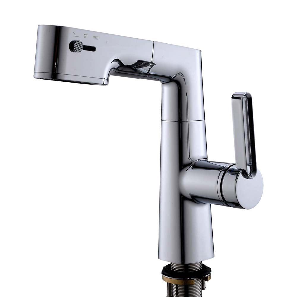 Contemporary Single-Hole Deck Mounted Faucet, Multi-Functional Faucet