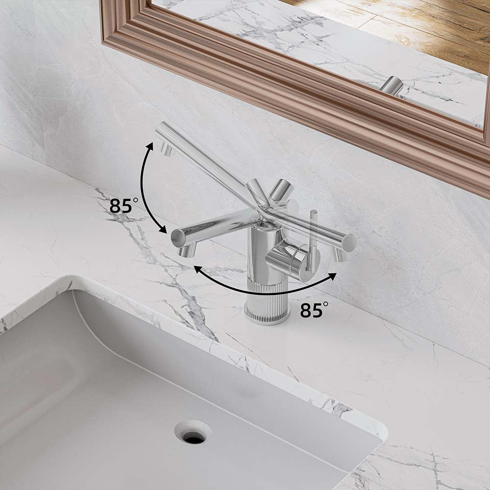 Modern Brass Bathroom Faucet With Sleek Single Handle Design