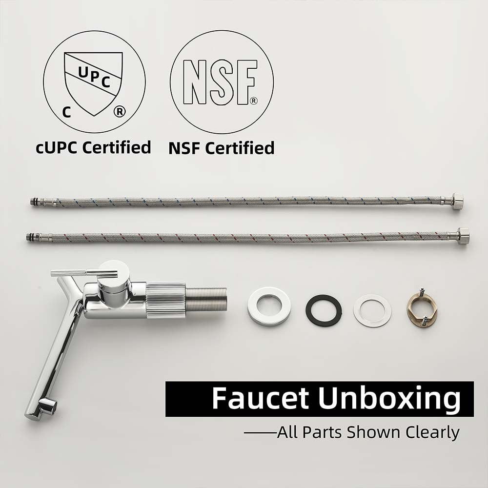 Modern Brass Bathroom Faucet With Sleek Single Handle Design