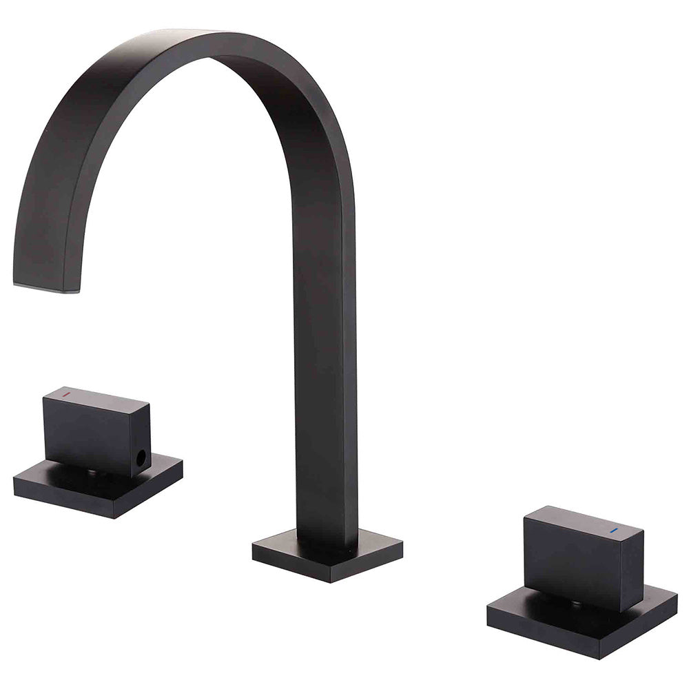 Black Widespread Bathroom Faucet for Modern Sophistication
