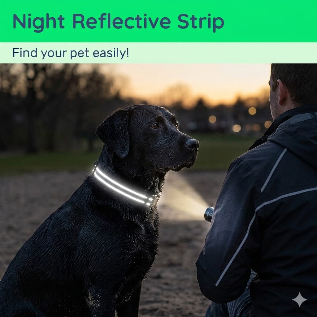 Waterproof Reflective Air Tag Holder Dog Collar – Adjustable Soft Padded Pet Collar with Safety Breakaway Buckle for All Breeds