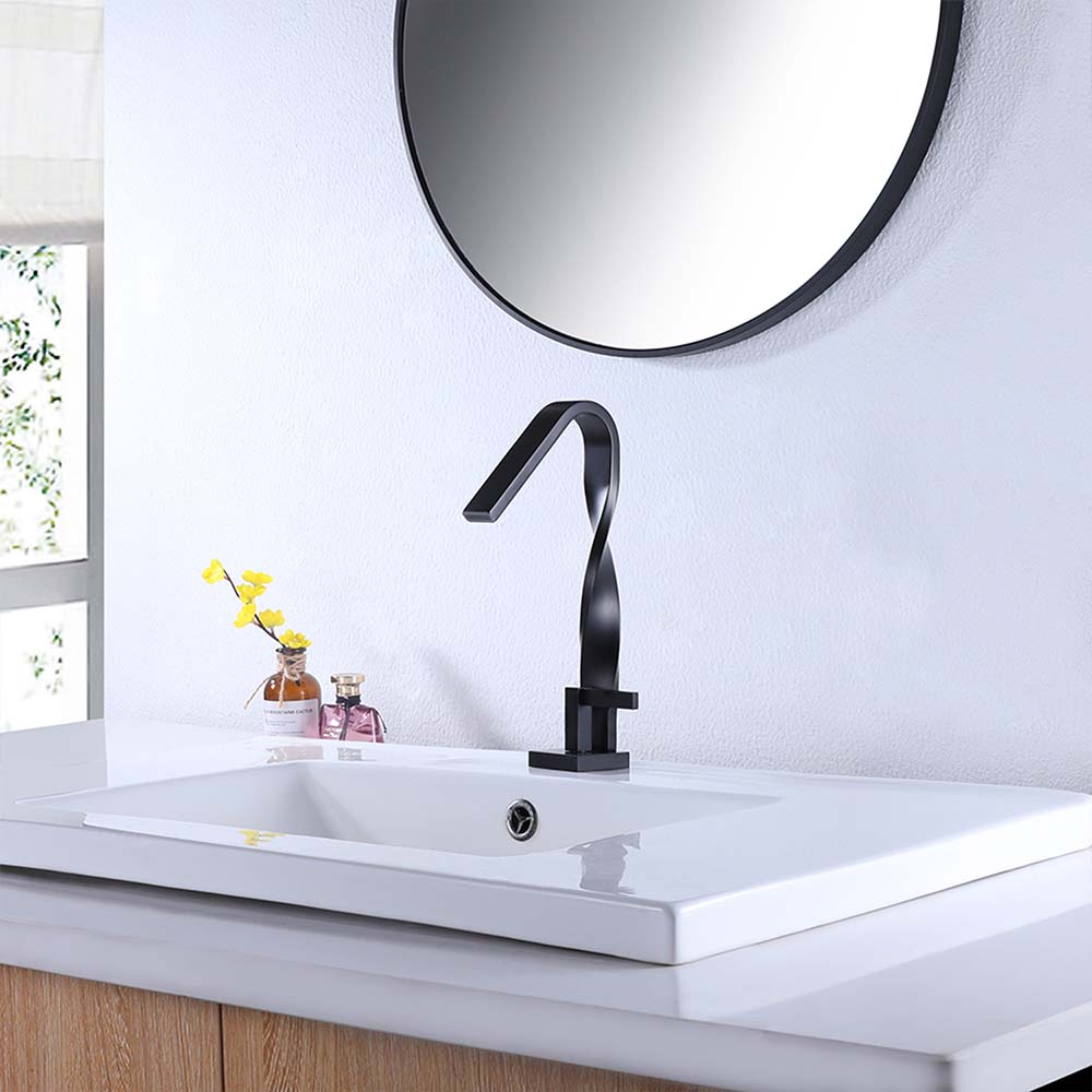 Modern Single Hole Single Handle Waterfall Bathroom Basin Faucet