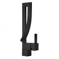 Square Single Hole Single Handle Waterfall Bathroom Widespread Faucet
