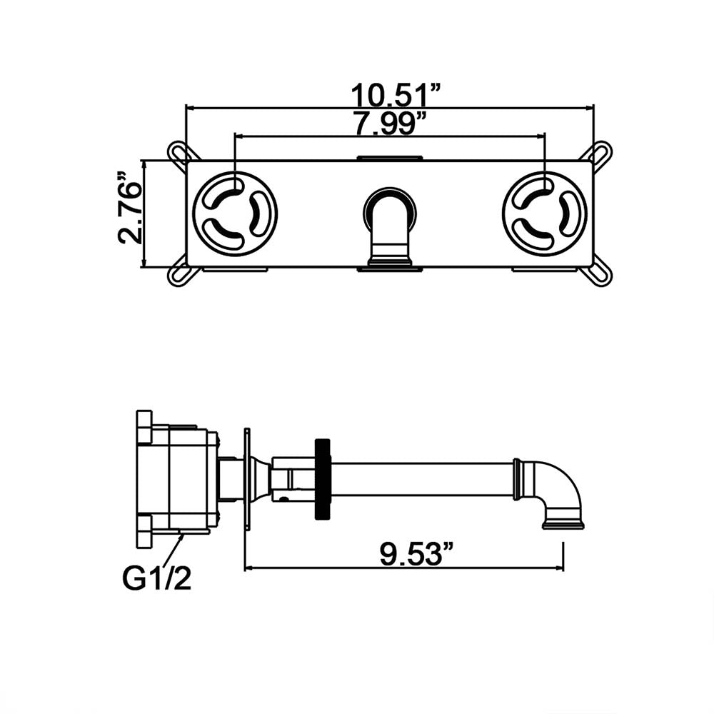 Industrial Chic Wall Mounted Bathroom Sink Faucet