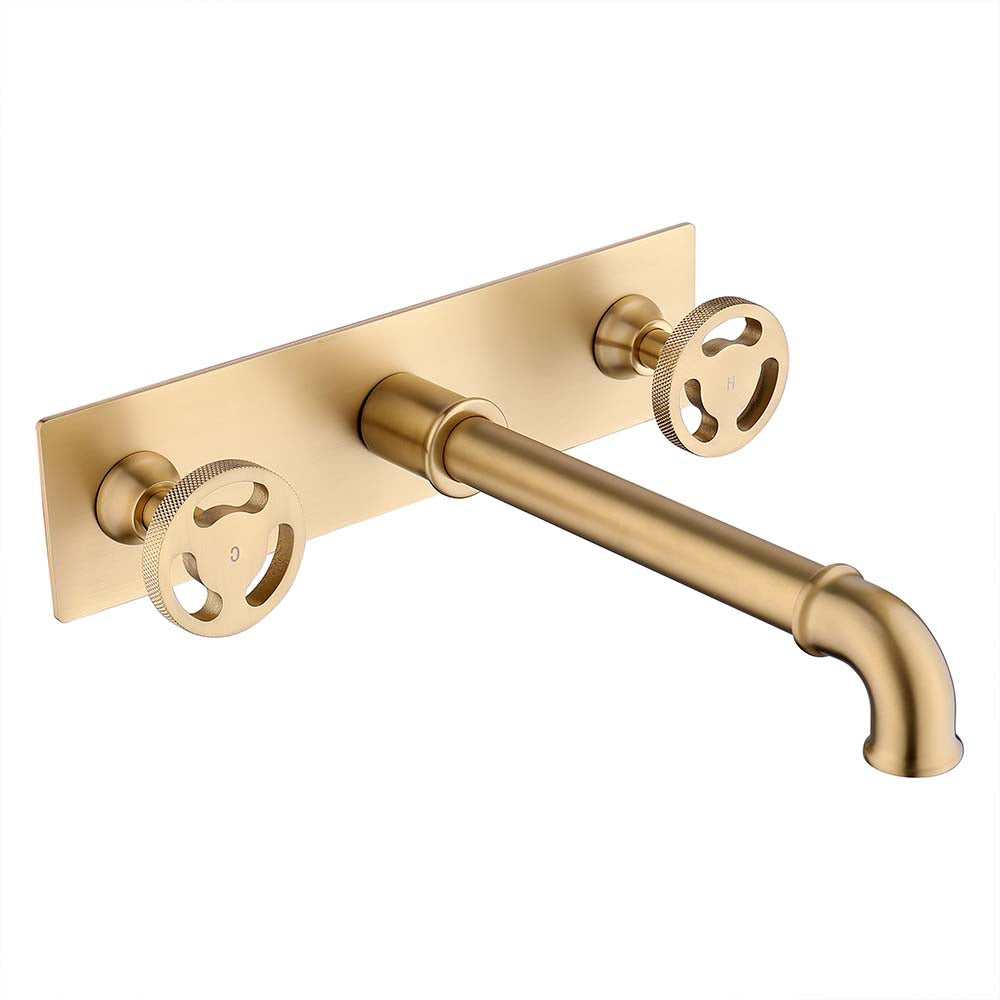 Industrial Chic Wall Mounted Bathroom Sink Faucet