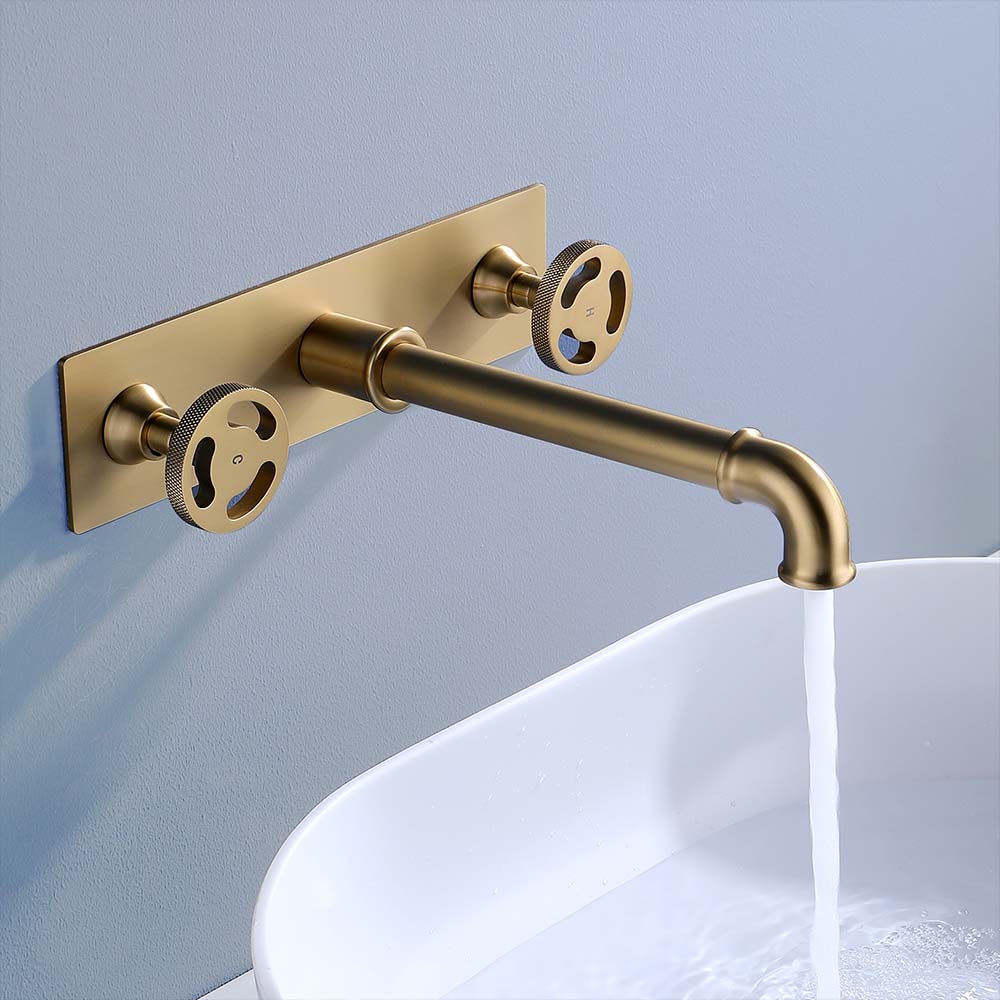 Industrial Chic Wall Mounted Bathroom Sink Faucet