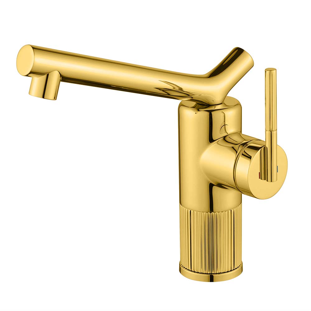 Modern Brass Bathroom Faucet With Sleek Single Handle Design