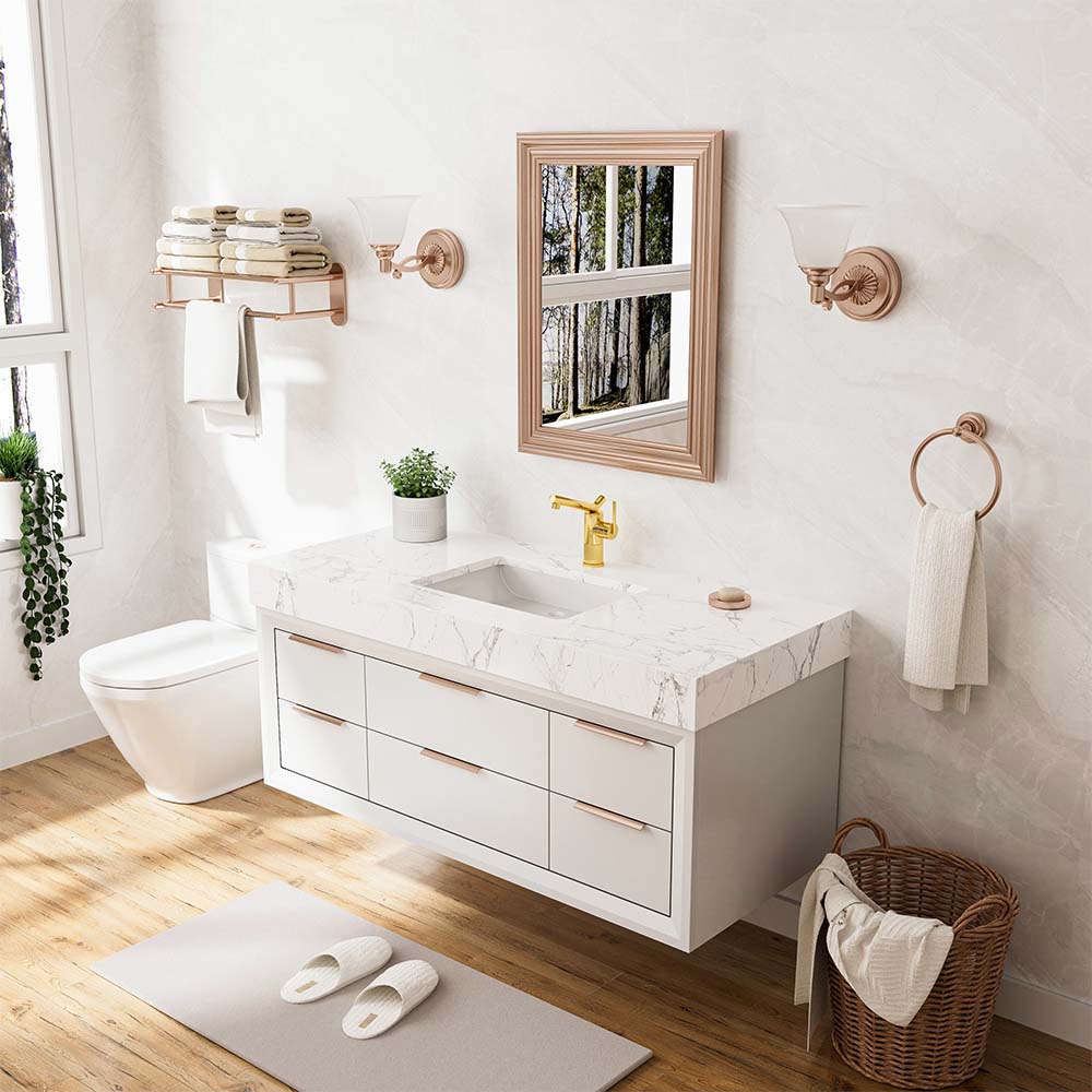 Modern Brass Bathroom Faucet With Sleek Single Handle Design