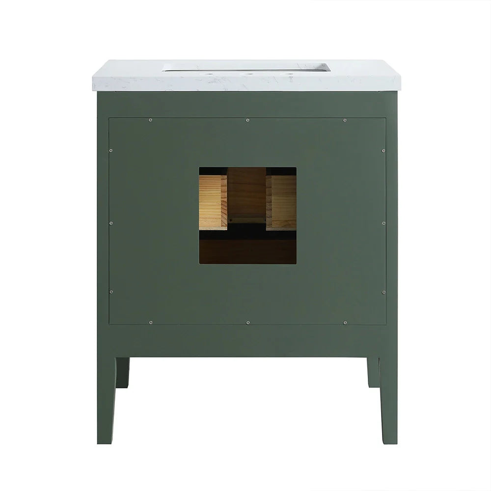 Fully Assembled 30 Inch Freestanding Bathroom Vanity with Single Sink