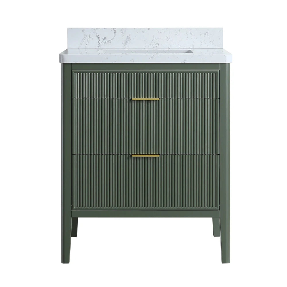 Fully Assembled 30 Inch Freestanding Bathroom Vanity with Single Sink