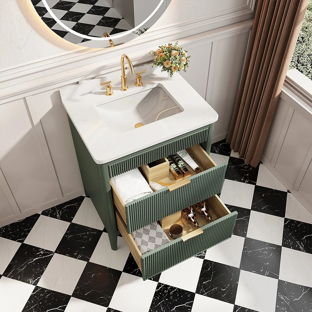 Fully Assembled 30 Inch Freestanding Bathroom Vanity with Single Sink