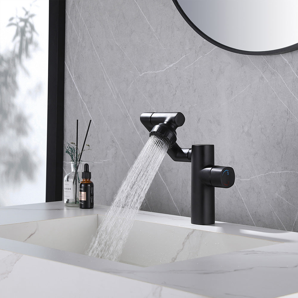 Deck Mounted Industrial Single Handle Bathroom Faucet, Single Hole