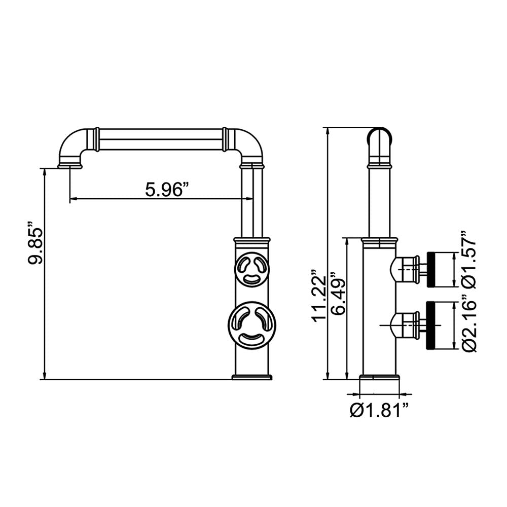 Single Hole Vessel Sink Bathroom Faucet