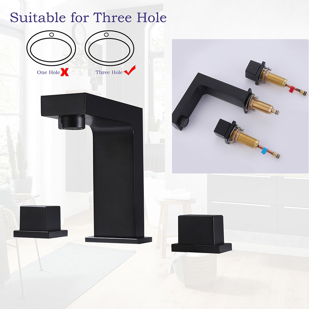 Elegance in Simplicity: Two-Handle Widespread Bathroom Faucet for Timeless Style