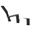 Deck Mounted Luxury Roman Tub Faucet Set With Handshower And Tub Spout