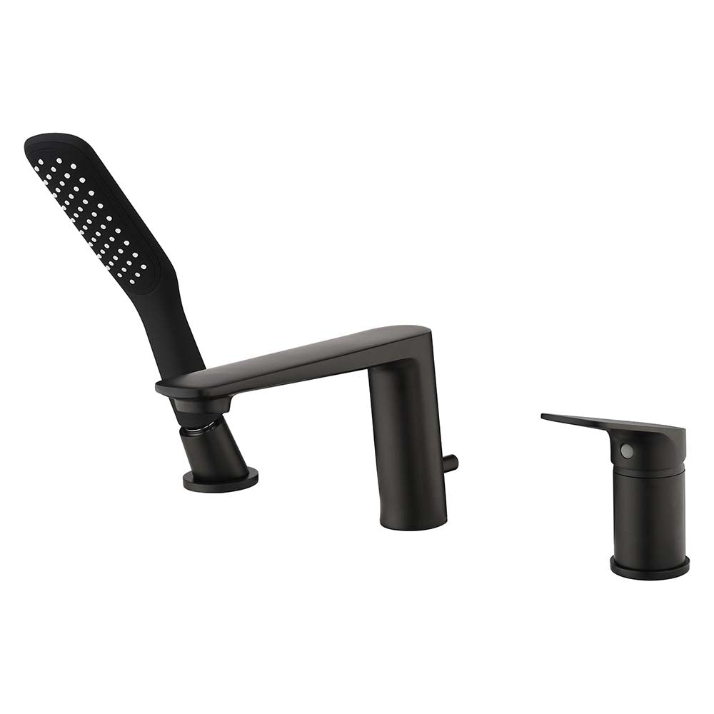 Deck Mounted Luxury Roman Tub Faucet Set With Handshower And Tub Spout