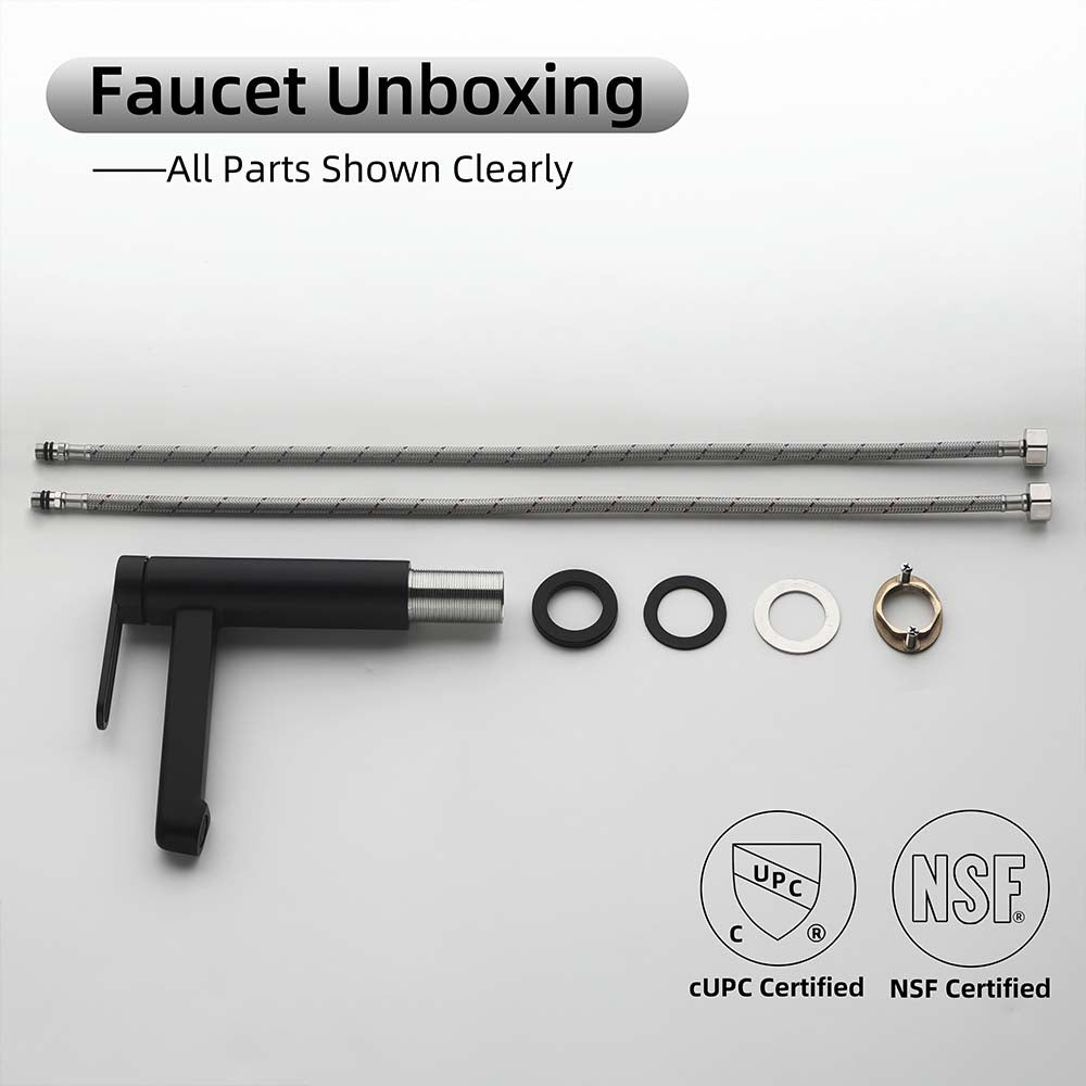 Modern Deck Mount Single Lever Handle Low Arc Bathroom Faucet