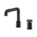 Deck Mounted Two Holes Bathroom Sink Faucet