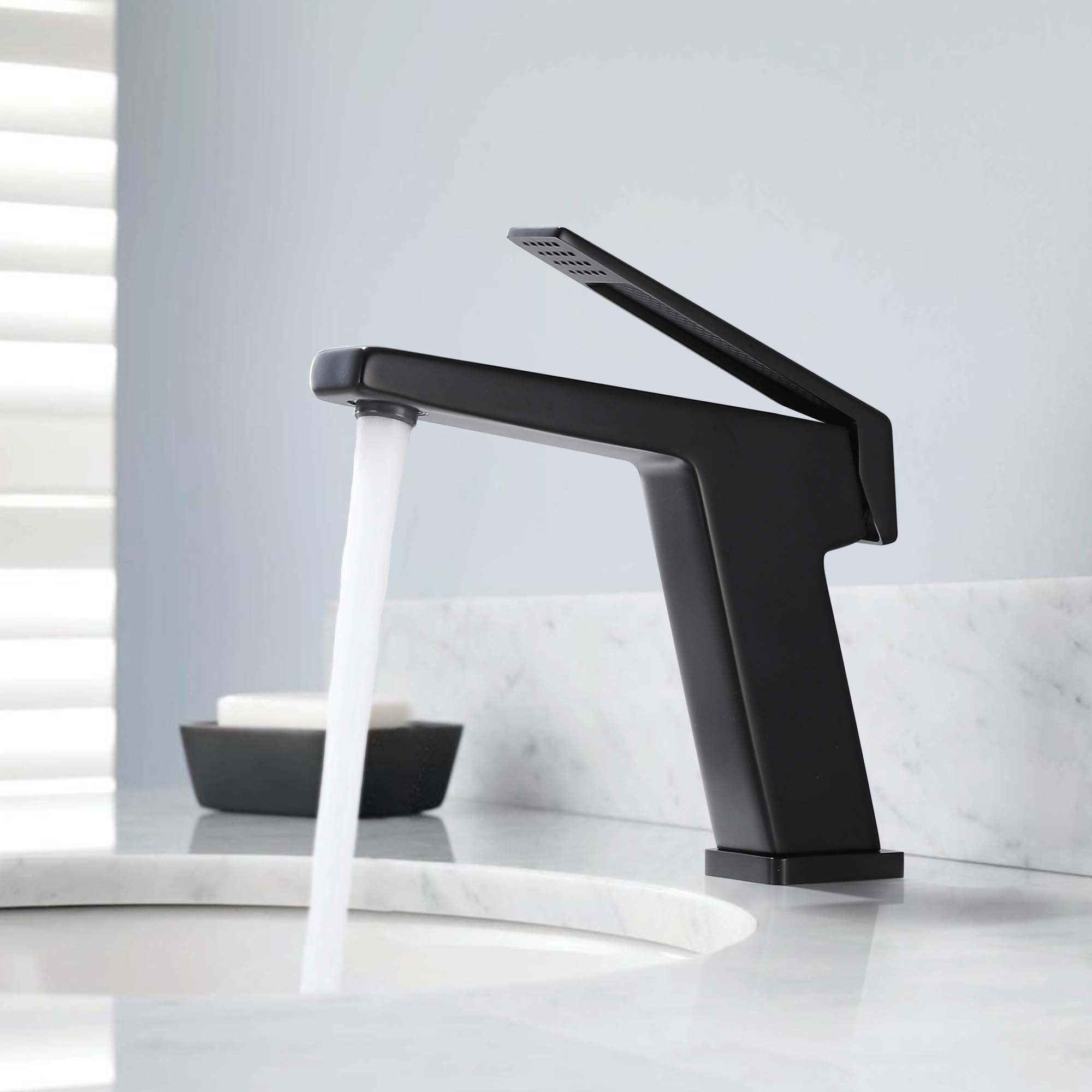 Deck Mounted Single Handle Bathroom Faucet, Single Hole