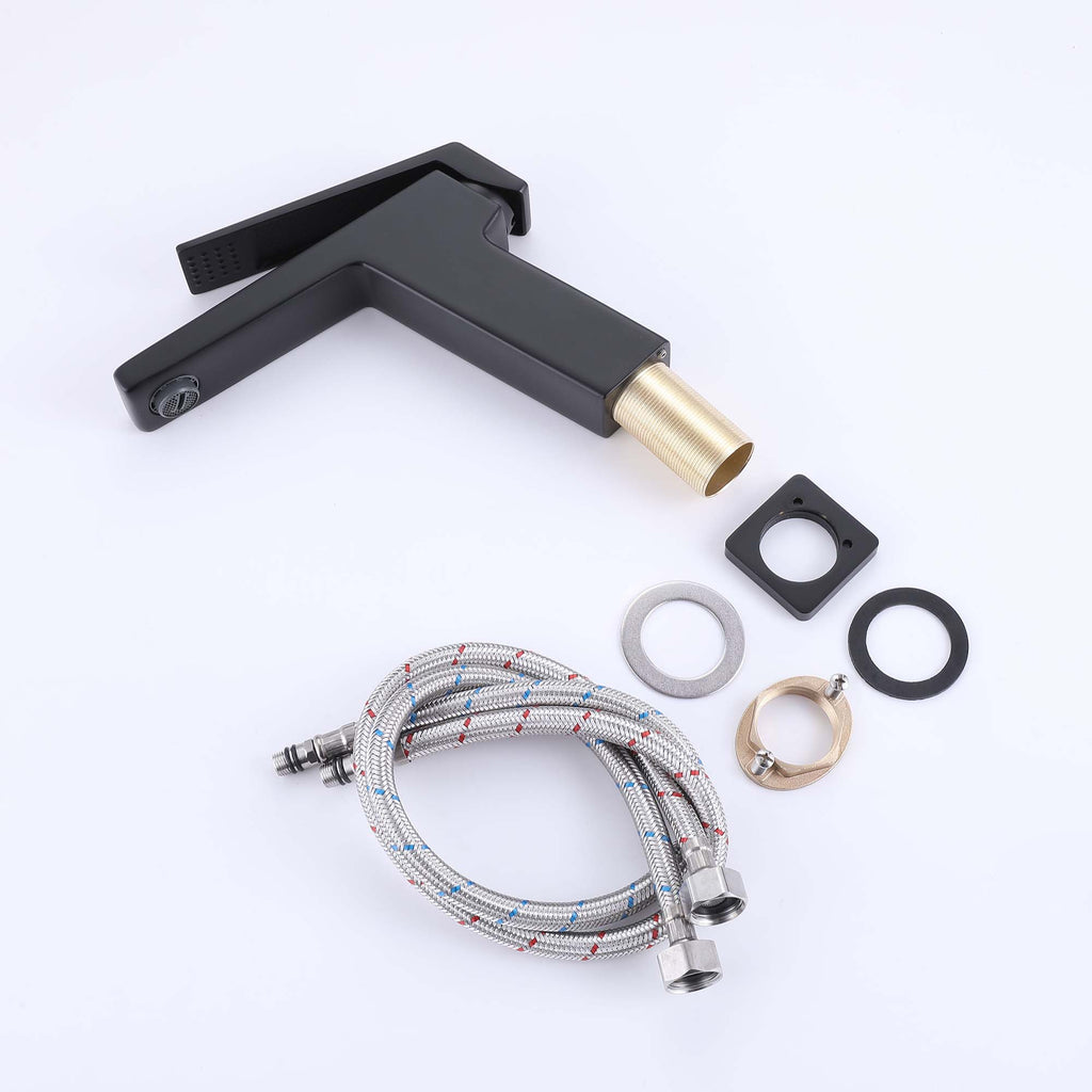 Deck Mounted Single Handle Bathroom Faucet, Single Hole