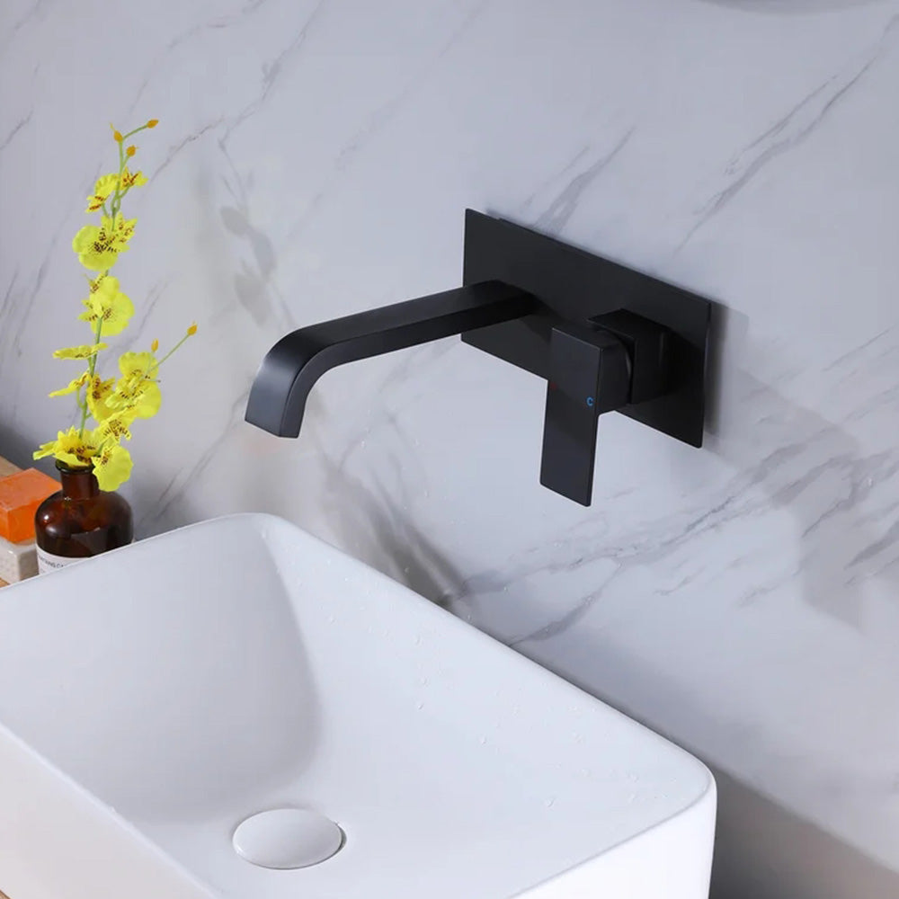 Sleek and Stylish: Single Handle Wall Mounted Bathroom Sink Faucet