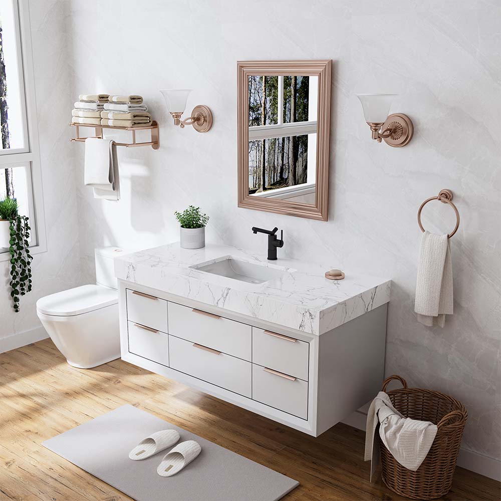 Modern Brass Bathroom Faucet With Sleek Single Handle Design