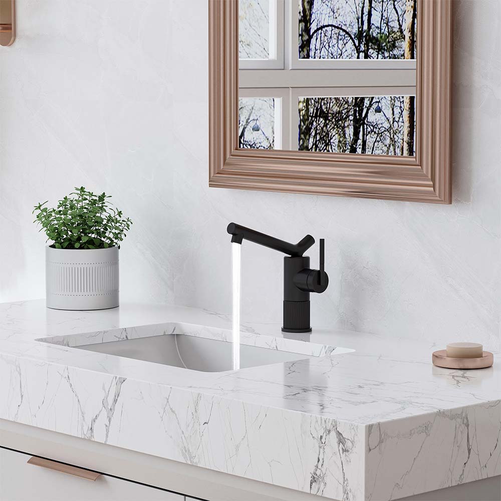 Modern Brass Bathroom Faucet With Sleek Single Handle Design