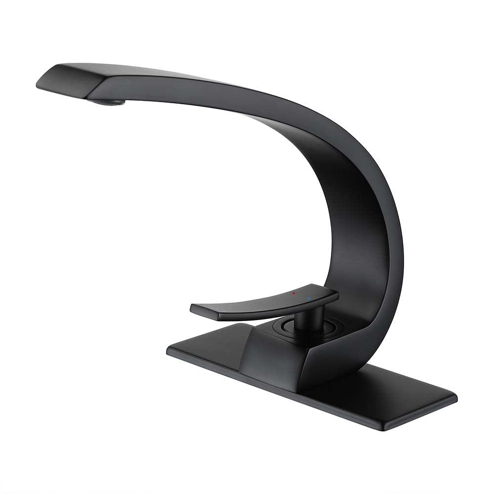 Effortless Elegance: Single Hole Bathroom Sink Faucet with 6-inch Deck Plate