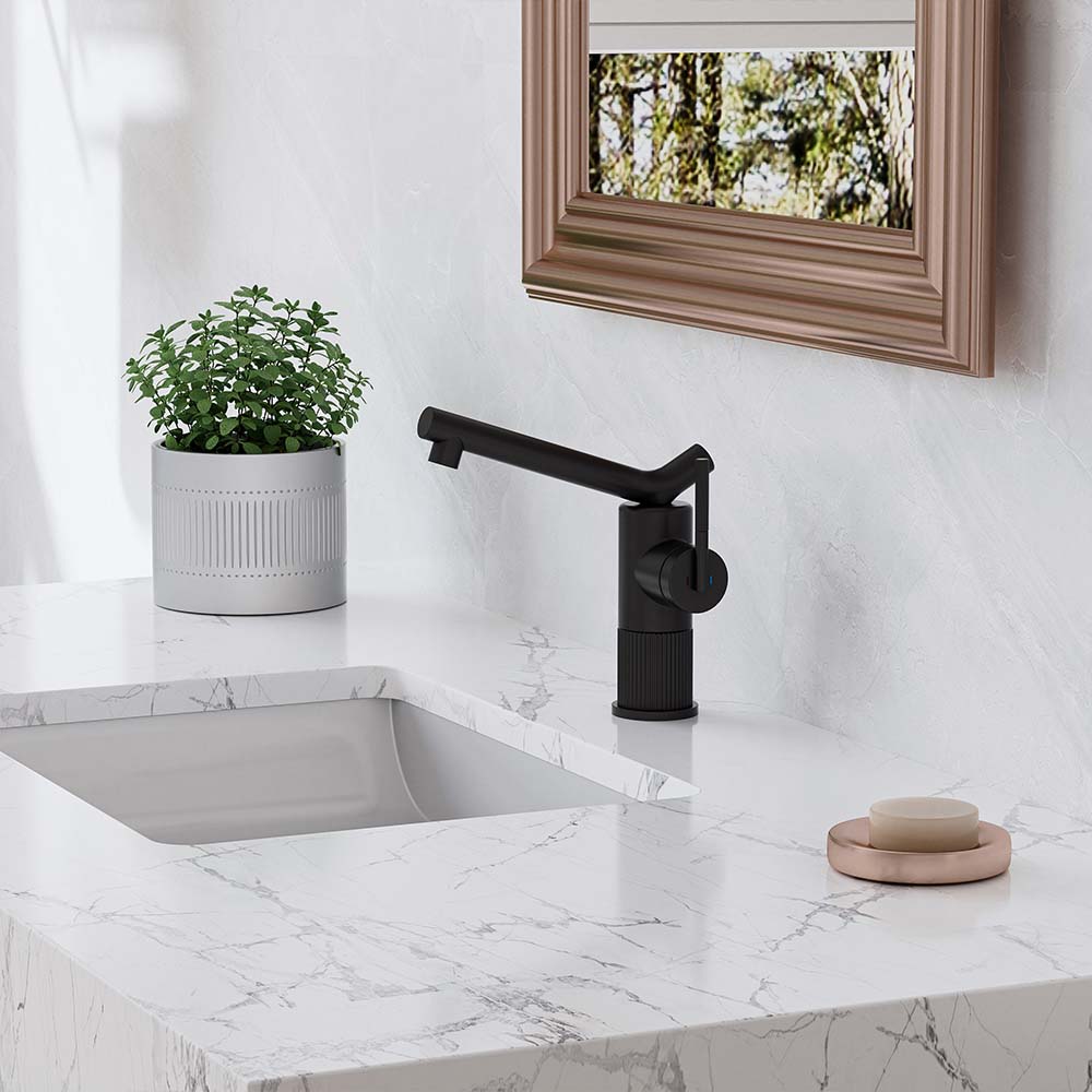 Modern Brass Bathroom Faucet With Sleek Single Handle Design