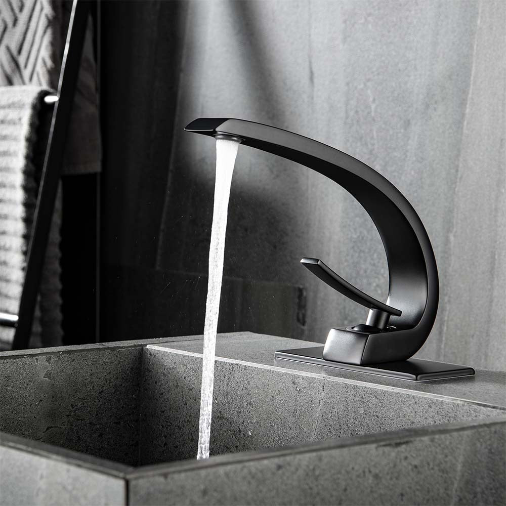 Effortless Elegance: Single Hole Bathroom Sink Faucet with 6-inch Deck Plate