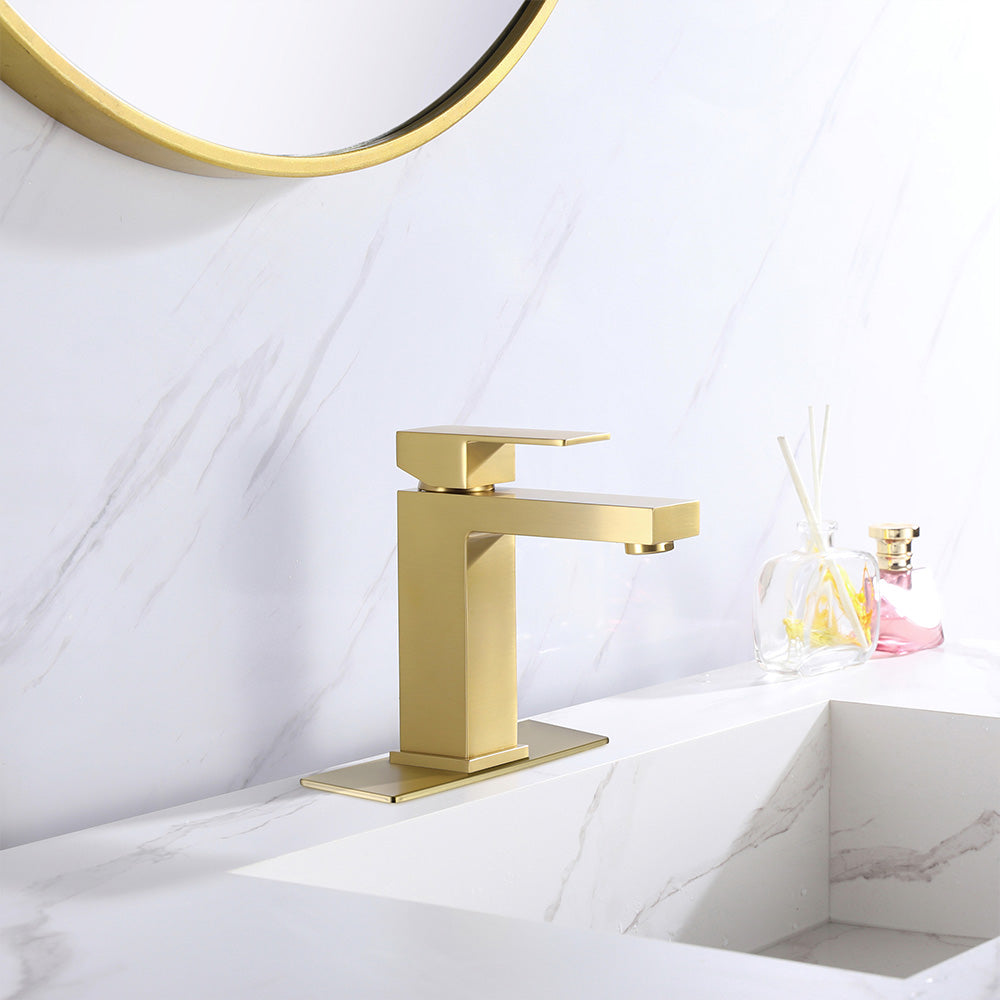 Simplicity and Versatility: Single Hole Bathroom Sink Faucet with 6" Deck Plate
