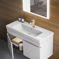 Elegant Waterfall Single-Hole Bathroom Faucet with Included Deck Plate